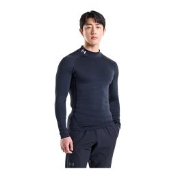 Снимка на Тениска Under Armour Hg Armour Comp Mock LS Black/ White XL