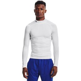 Снимка на Тениска Under Armour Hg Armour Comp Mock LS White/ Black XL