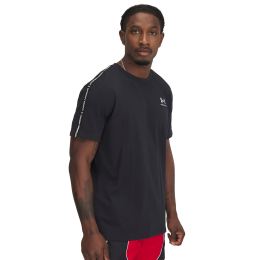 Снимка на Тениска Under Armour Icon HWT Tee Taping Black/ White L