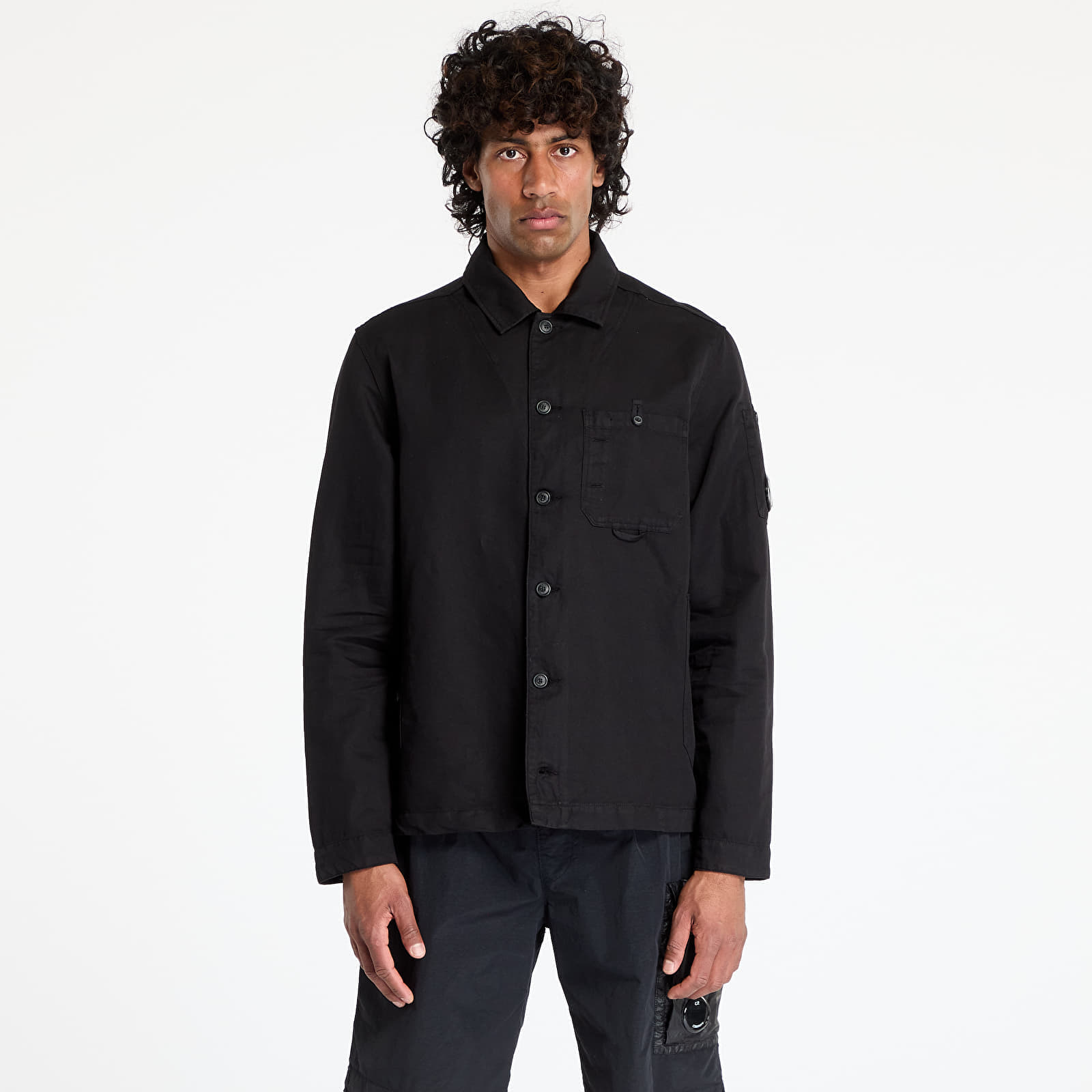 Снимка на Яке C.P. Company Cotton/Linen Full Zip Overshirt Black L