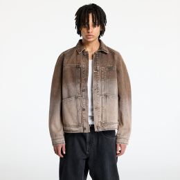 Снимка на Яке DIME Denim Jacket UNISEX Dipped Sandblasted Brown XL