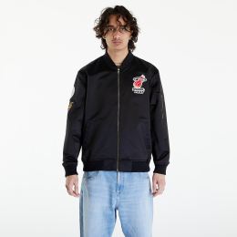 Снимка на Яке Mitchell & Ness NBA Lightweight Satin Bomber Vintage Logo Heat Black XL
