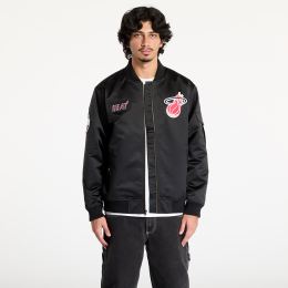 Снимка на Яке Mitchell & Ness NBA Team Leader Satin Vintage Logo Heat Bomber Black XL