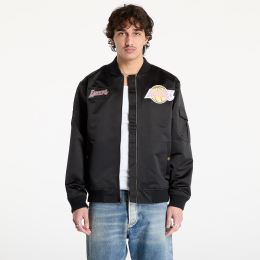 Снимка на Яке Mitchell & Ness NBA Team Leader Satin Vintage Logo Lakers Bomber Black XL