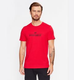 Снимка на 4F Тишърт 4FAW23TTSHM0878 Червен Regular Fit