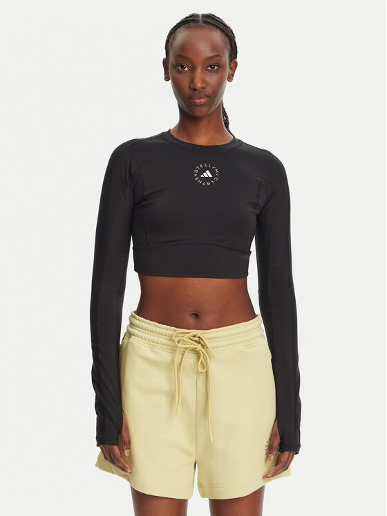 Снимка на adidas by Stella McCartney Тениска от техническо трико Stella McCartney TrueStrength IW3859 Черен Slim Fit