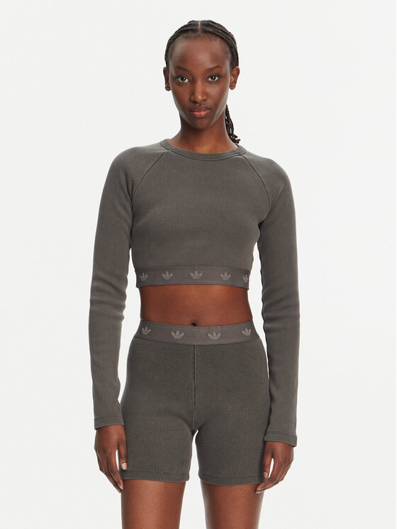 Снимка на adidas Блуза Ribbed JD0014 Черен Slim Fit
