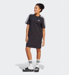 Снимка на adidas Ежедневна рокля Essentials 3-Stripes Single Jersey Boyfriend Tee Dress HR4923 Черен Loose Fit