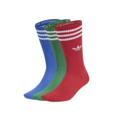 Снимка на adidas Комплект 3 чифта дълги чорапи мъжки High Crew JJ1985 Цветен