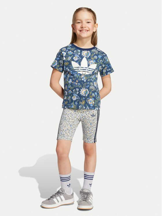 Снимка на adidas Комплект тишърт и панталонки Liberty London JV7722 Тъмносин Slim Fit