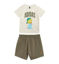 Снимка на adidas Комплект тишърт и панталонки The Simpsons JL9174 Бежов Regular Fit
