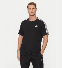 Снимка на adidas Тениска от техническо трико Own the Run 3-Stripes IQ3834 Черен Regular Fit