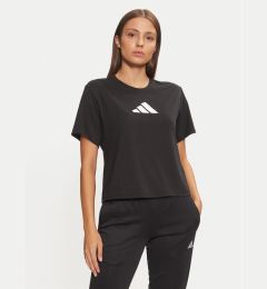 Снимка на adidas Тениска от техническо трико Train Essentials Big Logo JG8614 Черен Regular Fit