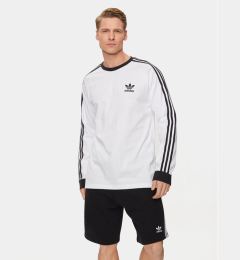 Снимка на adidas Тениска с дълъг ръкав Adicolor Classics 3-Stripes Long-Sleeve Top IA4879 Бял Slim Fit
