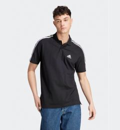 Снимка на adidas Тениска с яка и копчета Essentials Piqué Embroidered Small Logo 3-Stripes Polo Shirt IC9310 Черен Regular Fit