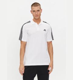 Снимка на adidas Тениска с яка и копчета Essentials Piqué Embroidered Small Logo 3-Stripes Polo Shirt IC9312 Бял Regular Fit