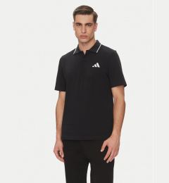 Снимка на adidas Тениска с яка и копчета Essentials Small Logo JE9023 Черен Regular Fit