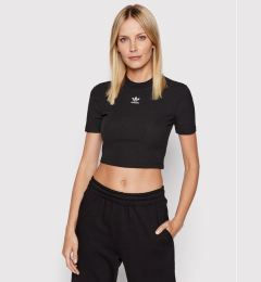 Снимка на adidas Тишърт adicolor Essentials Rib Cropped HF3395 Черен Regular Fit