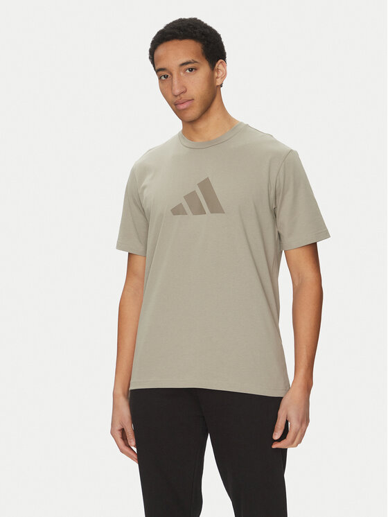 Снимка на adidas Тишърт Future Icons 3 Bar Logo JD4915 Бежов Regular Fit