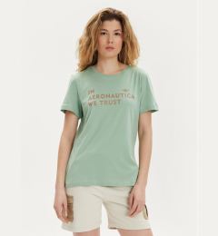 Снимка на Aeronautica Militare Тишърт 241TS2233DJ510 Зелен Regular Fit