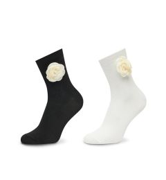Снимка на Aldo Комплект 2 чифта дълги чорапи дамски Rosettesocks 13939716 Черен