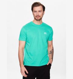 Снимка на Alpha Industries Тишърт Basic T Small Logo 188505 Зелен Regular Fit
