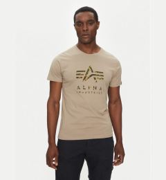 Снимка на Alpha Industries Тишърт Camo Puff 146506 Бежов Regular Fit