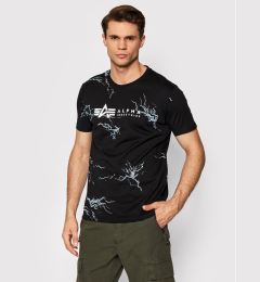 Снимка на Alpha Industries Тишърт Lightning Aop 106500 Черен Regular Fit