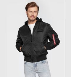 Снимка на Alpha Industries Яке бомбър Back Print 128113 Черен Regular Fit