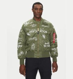 Снимка на Alpha Industries Яке бомбър MA-1 Peace 156136 Зелен Regular Fit