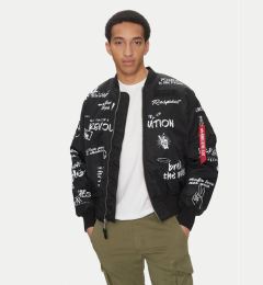 Снимка на Alpha Industries Яке бомбър MA-1 Peace 156136 Черен Regular Fit