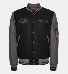 Снимка на Alpha Industries Яке бомбър Varsity Air Force 138107 Черен Regular Fit