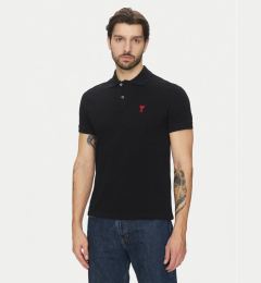 Снимка на AMI PARIS Тениска с яка и копчета BFUPL001.760 Черен Regular Fit