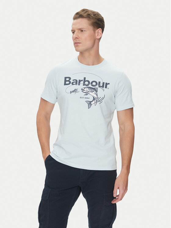 Снимка на Barbour Тишърт Lydd MTS1396BU61 Светлосиньо Regular Fit