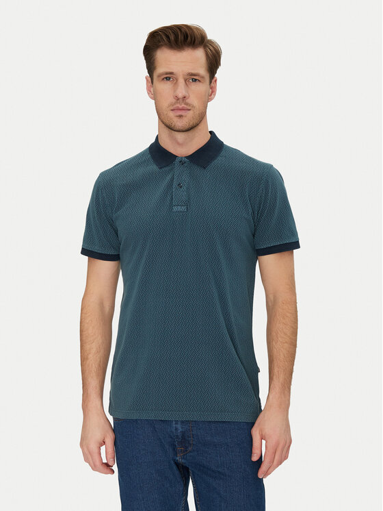 Снимка на Blend Тениска с яка и копчета 20718252 Тъмносин Regular Fit