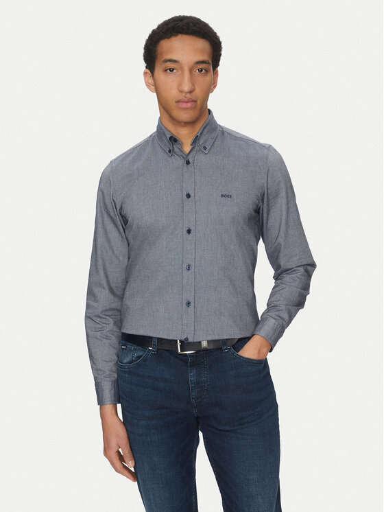 Снимка на BOSS Риза Rickert 50519707 Тъмносин Regular Fit