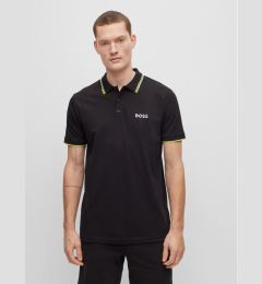 Снимка на Boss Тениска с яка и копчета 50469094 Черен Regular Fit