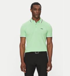 Снимка на BOSS Тениска с яка и копчета Paddy 50469055 Зелен Regular Fit