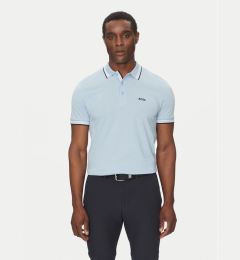 Снимка на BOSS Тениска с яка и копчета Paddy 50469055 Светлосиньо Regular Fit