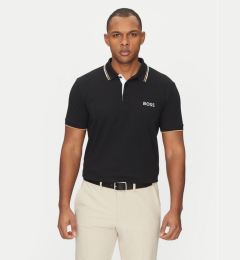 Снимка на BOSS Тениска с яка и копчета Paddy Pro 50469102 Черен Regular Fit