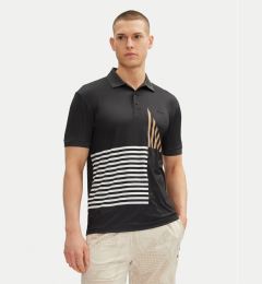 Снимка на BOSS Тениска с яка и копчета Paddy Striped C1 50539506 Черен Regular Fit