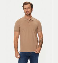 Снимка на Boss Тениска с яка и копчета Pallas 50468301 Бежов Regular Fit