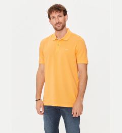 Снимка на BOSS Тениска с яка и копчета Pallas 50468301 Жълт Regular Fit