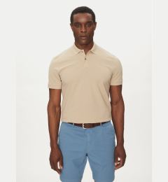 Снимка на BOSS Тениска с яка и копчета Pallas 50468362 Бежов Regular Fit