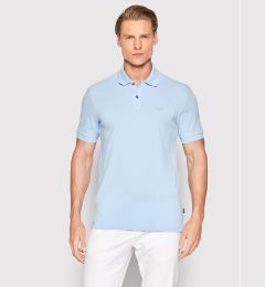 Снимка на Boss Тениска с яка и копчета Pallas 50468362 Светлосиньо Regular Fit