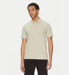 Снимка на BOSS Тениска с яка и копчета Pe_Interlock 50520109 Бежов Regular Fit