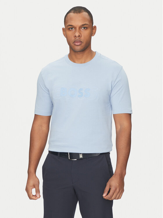 Снимка на BOSS Тишърт 50531271 Светлосиньо Regular Fit