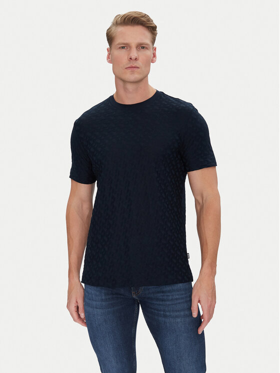 Снимка на BOSS Тишърт H-Thompson 80 50537131 Тъмносин Regular Fit