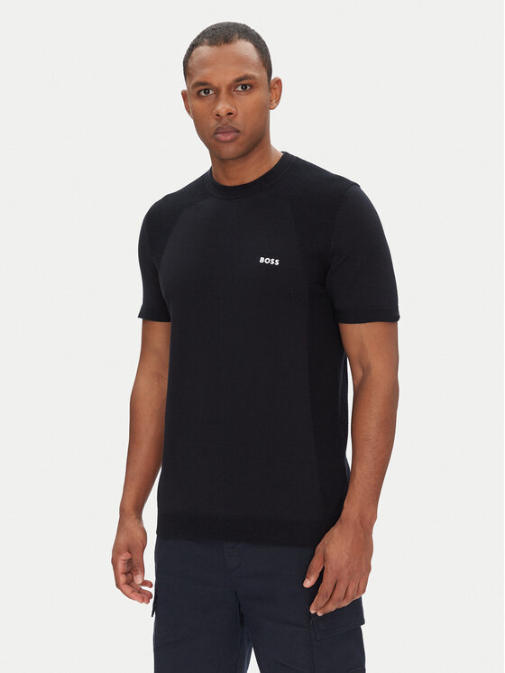 Снимка на BOSS Тишърт Momentum 50520683 Тъмносин Regular Fit