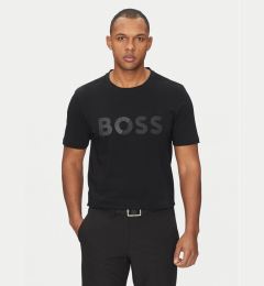Снимка на BOSS Тишърт Tape Logo 50530990 Черен Regular Fit